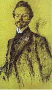 Valentin Serov Portrait of the Poet Konstantin Balmont USA oil painting artist